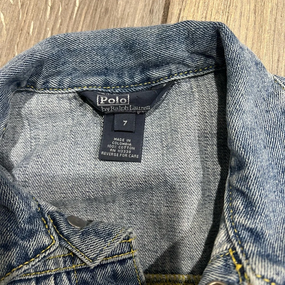 Polo Ralph Lauren Indigo Denim Jacket Boys Size 7 Vintage - Picture 2 of 5
